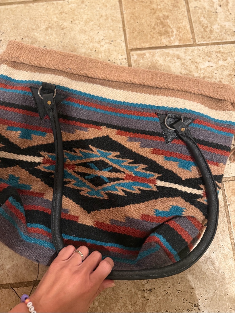 Boho Southwestern Pattern Tote Bag - Multicolor - Picture 5 of 7